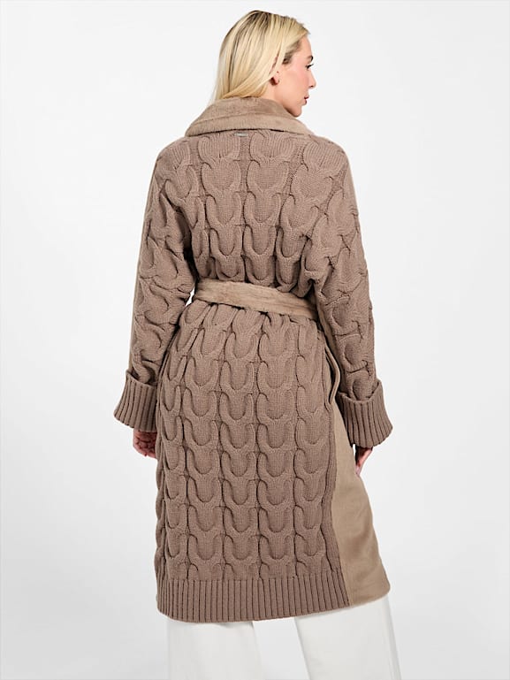 GUESS® Lucrezia Faux-Fur Knit Coat