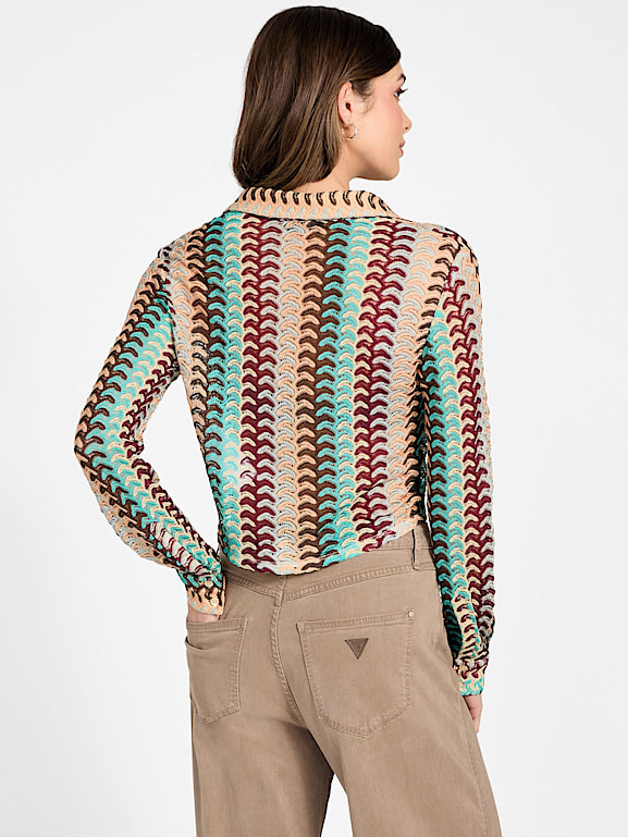 GUESS® Izzy Striped Knit Shirt