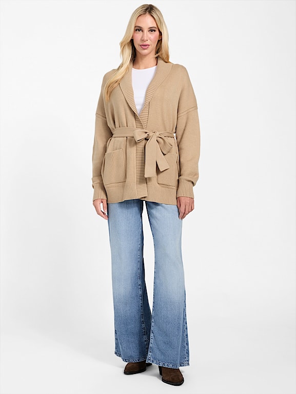 ゆか GUESS® Eco Belted Cardigan