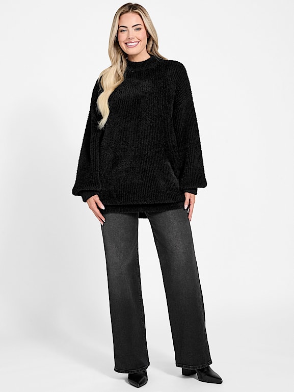 GUESS® Torri Faux-Fur Tunic Sweater
