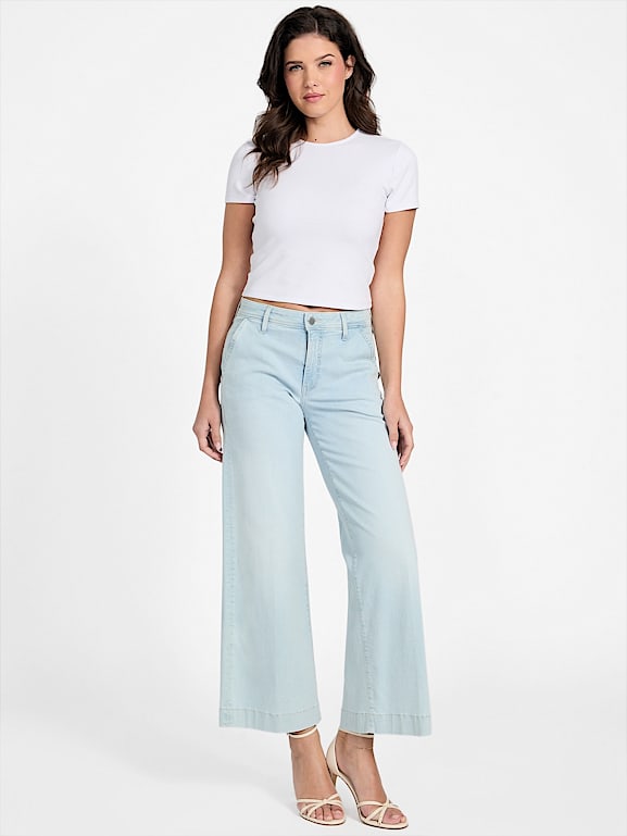 GUESS® Eco Zoya Crop Wide Leg Jeans