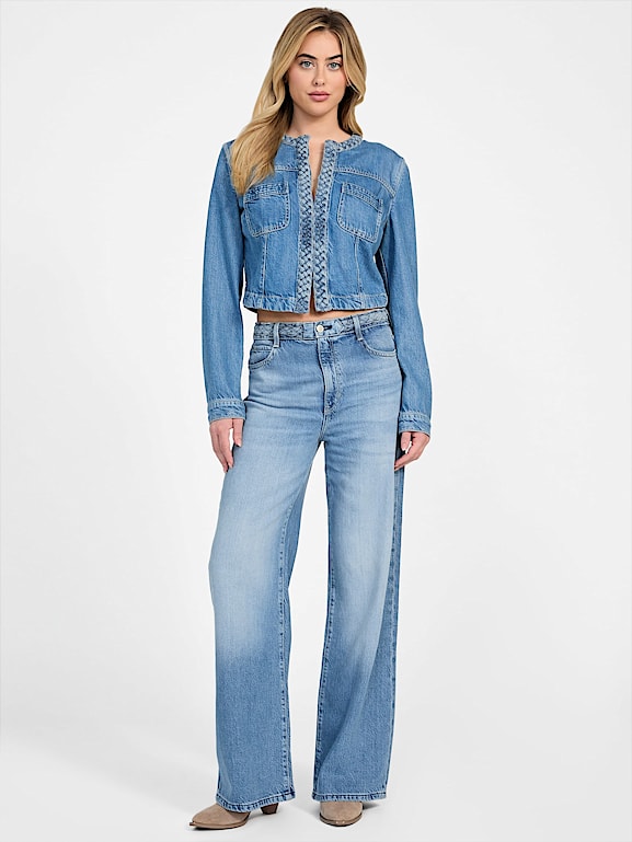 GUESS® Eco Featherweight Braided Wide-Leg Jeans