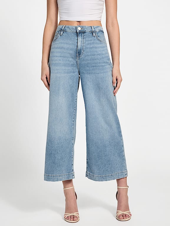 GUESS® Eco Bellflower Cropped Wide Leg Jeans