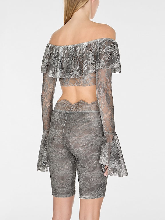 GUESS® off-the-shoulder lace top