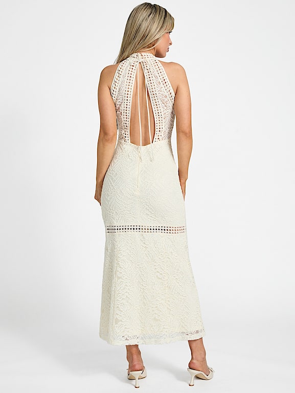 Embroidered Lace Lipsy Vip All Over Lace Halter Maxi Dress GUESS Liza Lace  Maxi Dress