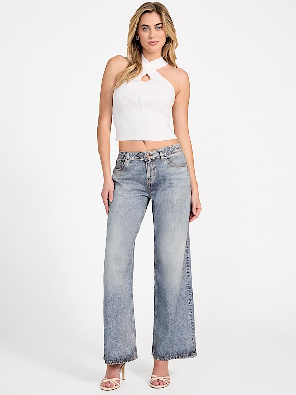 Jean Katsumi taille basse évasé - Fresh Blue - FEMME | H&M BE