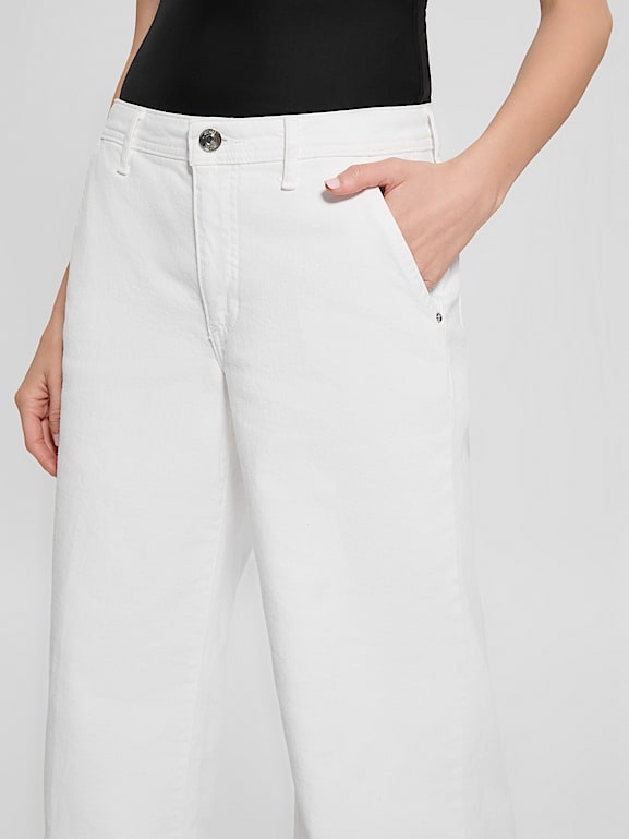 GUESS® Eco Zoya Cropped Wide Jeans