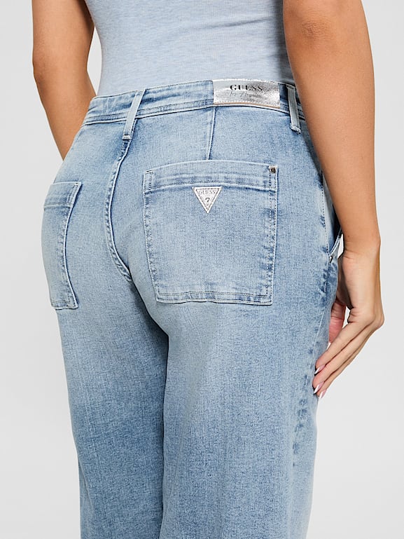 GUESS® Eco Zoya Cropped Wide Jeans