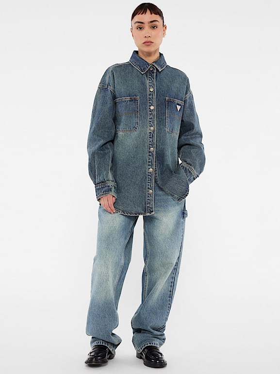 GUESS® GUESS Originals Carpenter Oversized Denim Shirt