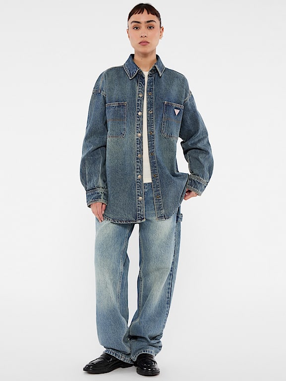 GUESS® GUESS Originals Carpenter Oversized Denim Shirt