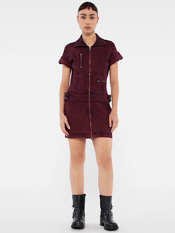 ワンピース Lumignon Candy check panel zip dress Lumignon Candy check panel zip dress