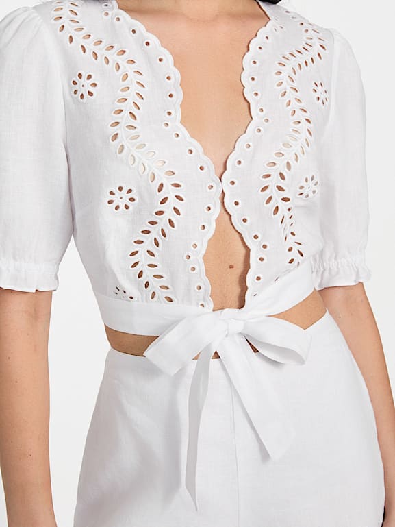 よしこ GUESS® Eco Dessa Tie-Front Top