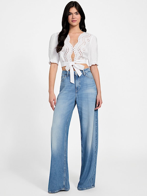 よしこ GUESS® Eco Dessa Tie-Front Top