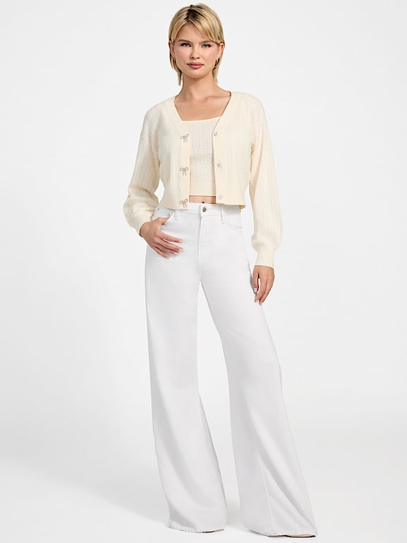 GUESS® Eco Lyla Bow Cardigan Sweater