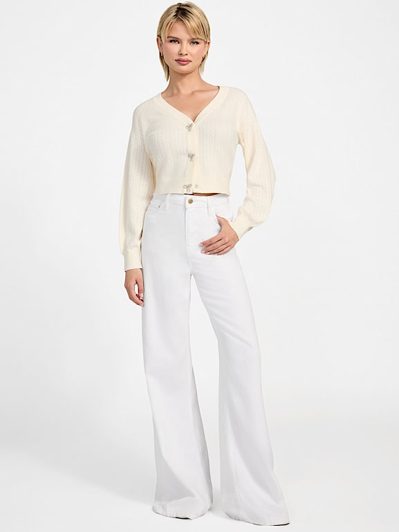 GUESS® Eco Lyla Bow Cardigan Sweater