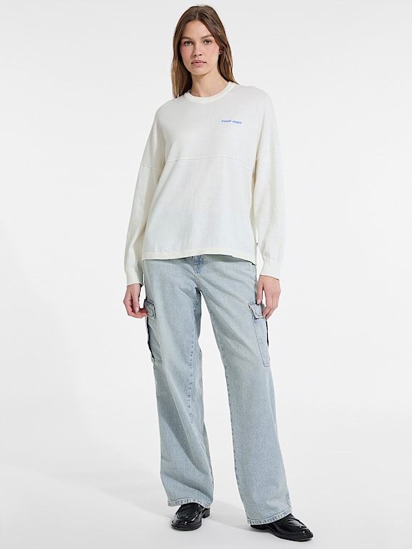 GUESS® Logo Crewneck Long Sweater