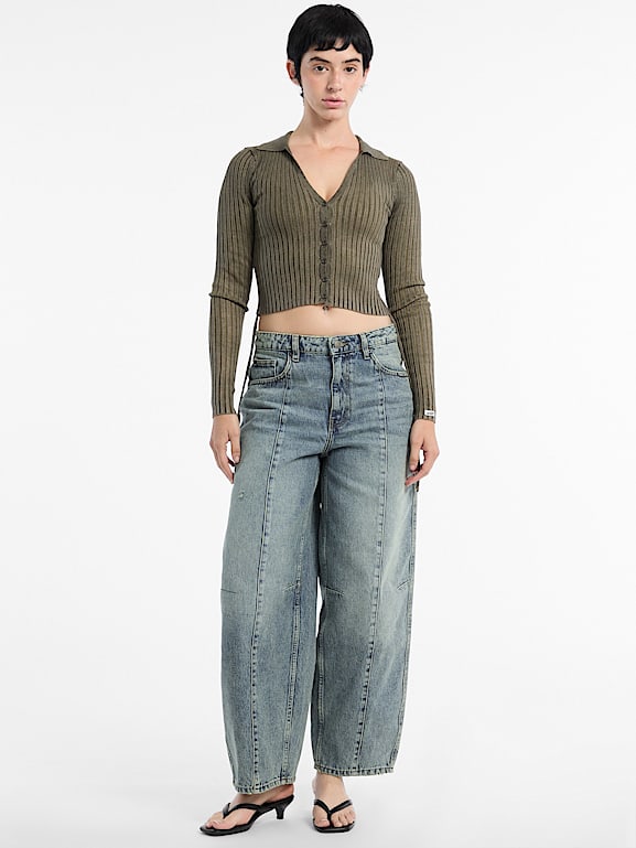 GUESS® Eco GUESS Originals Shirred Tie Cardigan