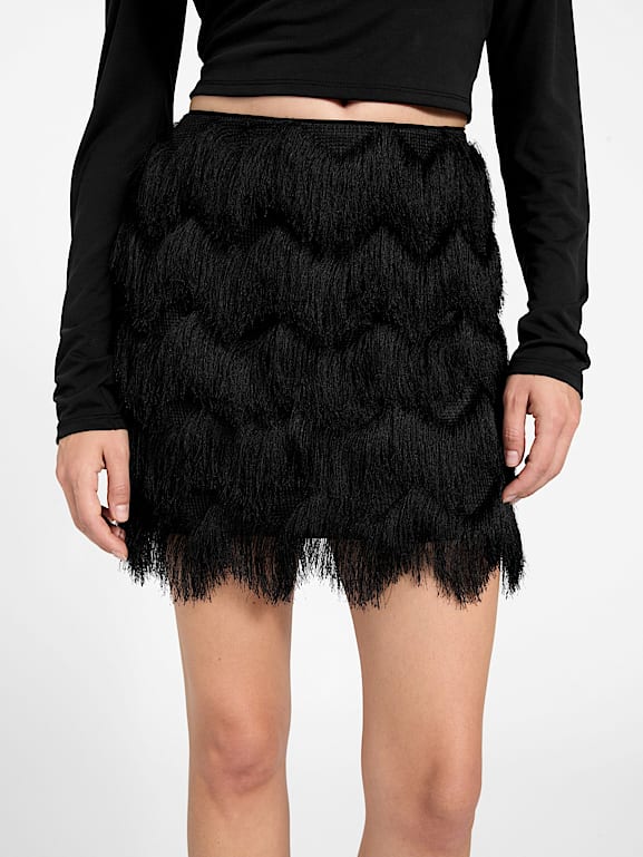 GUESS® Alyna Fringe Mini Skirt