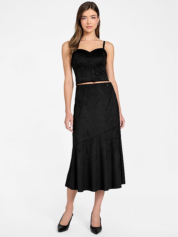 GUESS® Eco Nunzia Faux-Suede Corset Top