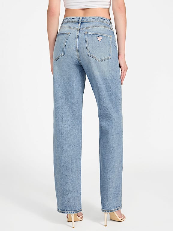 Kate High Rise Straight Jeans - Rugged Classic Blue, 40" Waist, Sustainable Denim - View #4