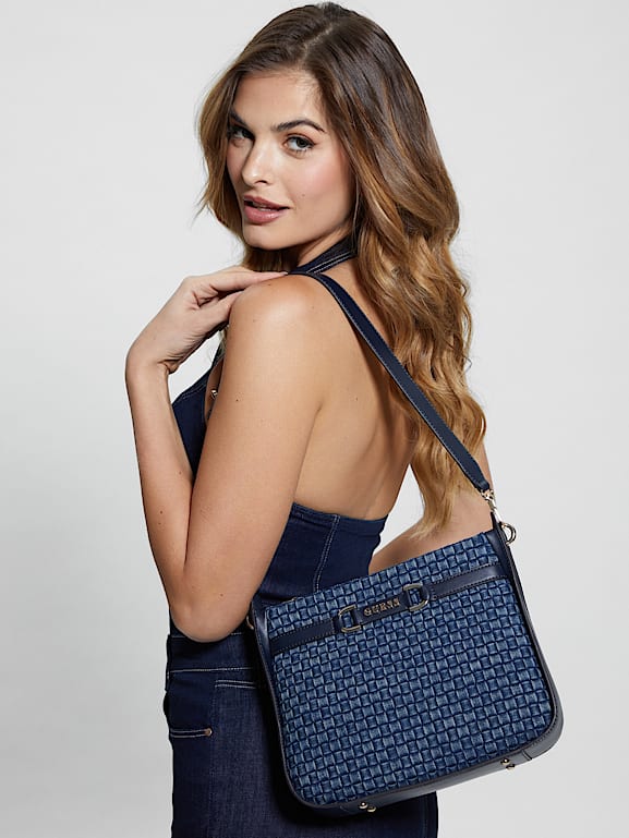 GUESS® Majka Denim Hobo Bag