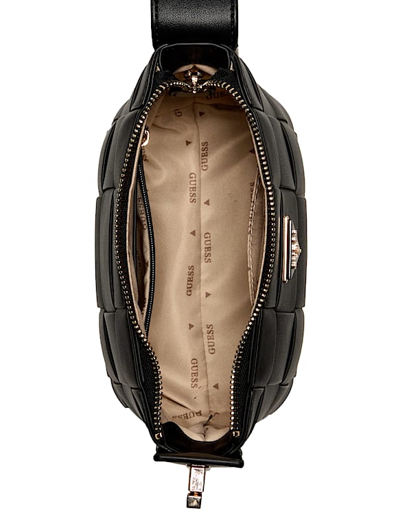 Guess Sac Fourre-tout Noir Tissé Girlfriend Maylee - Next