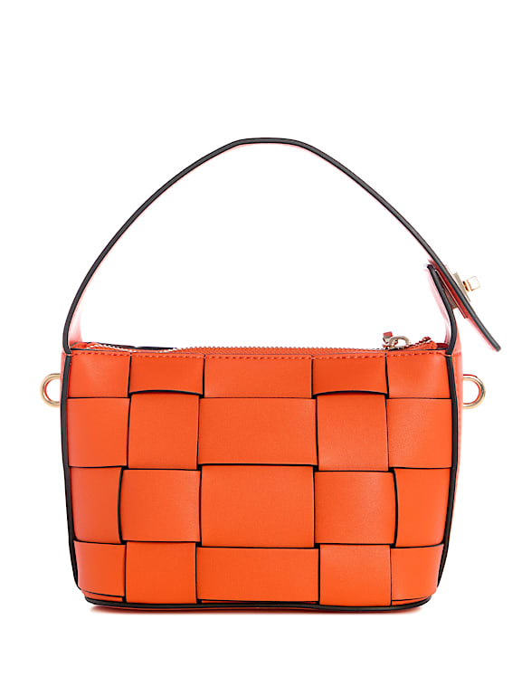 Sac Bandoulière GUESS Zaina Mini Satchel Orange - Neuf Avec étiquettes, Fermeture Magnétique