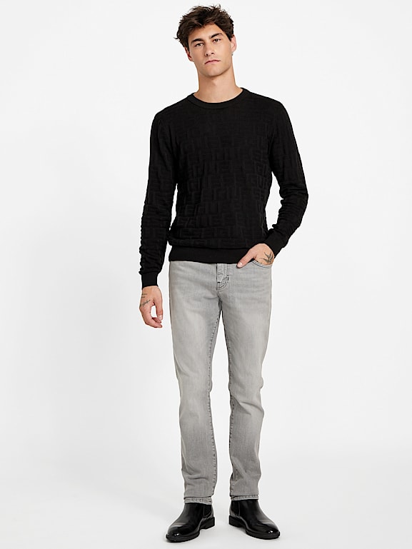 GUESS® Eco Pedro Textured Logo Sweater