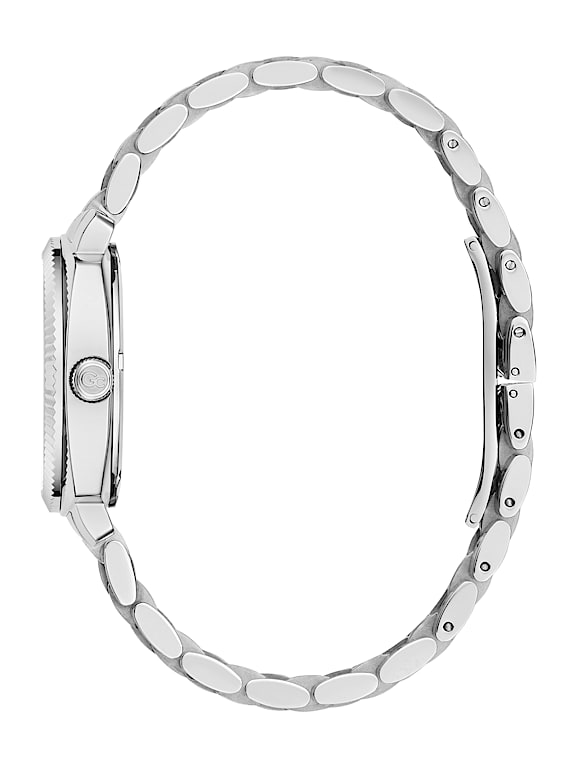 GUESS® Gc Silver-Tone and Purple Multifunctional Watch