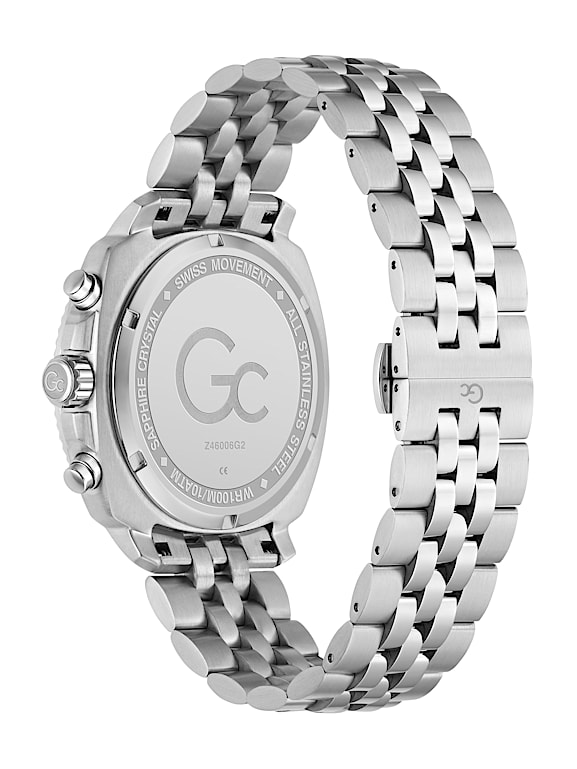 GUESS® Gc Silver-Tone Chronograph Watch