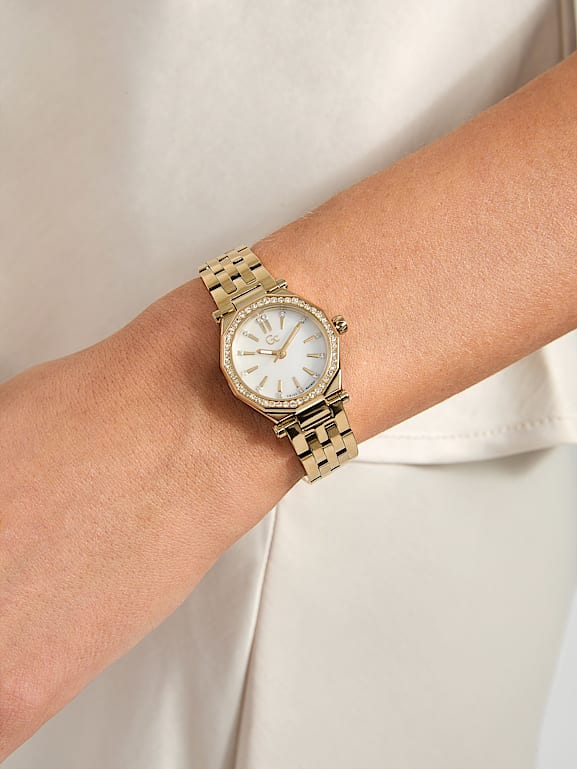 GUESS® Gc Gold-Tone Petite Analog Watch