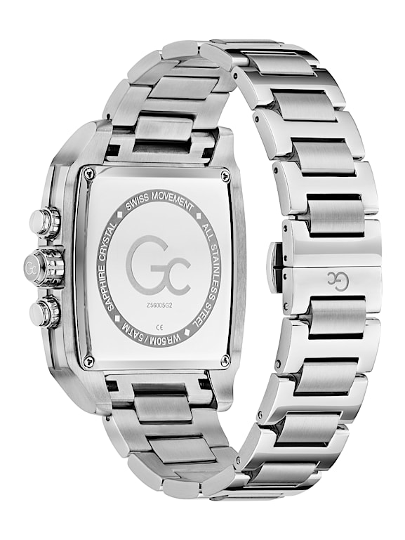 GUESS® Silver-Tone Square Multifunction Watch
