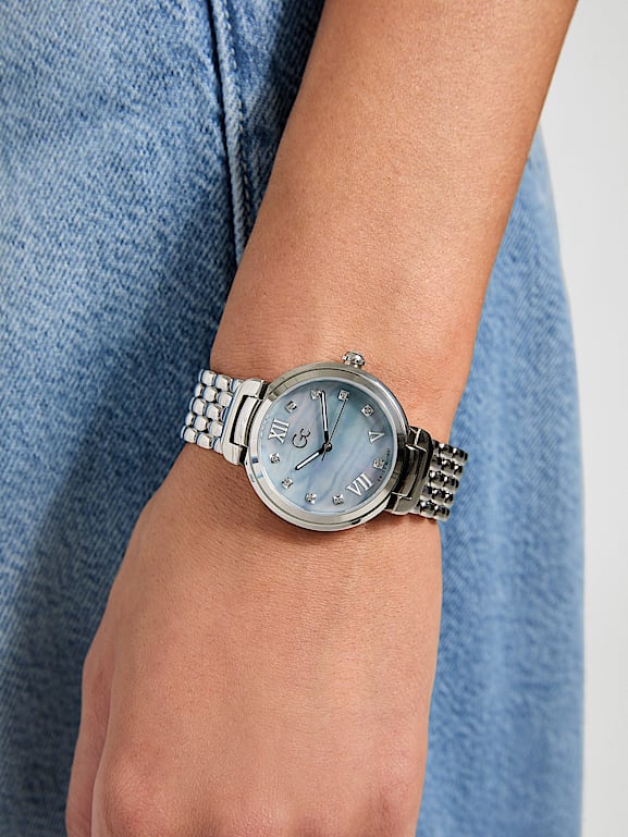 GUESS® Gc Silver-Tone Analog Watch