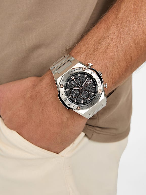 GUESS® Gc Silver-Tone Chronograph Watch