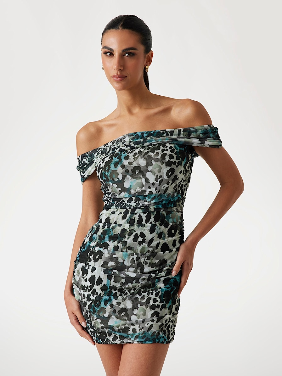 Vestido mini de malla