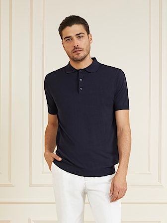 Marciano linen sweater polo