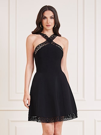 Marciano fit and flare mini dress