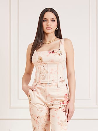 Marciano floral print bustier