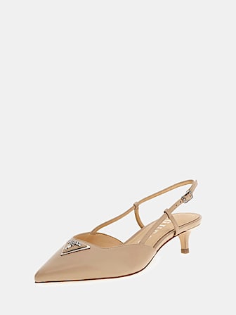 Jesson genuine leather slingbacks