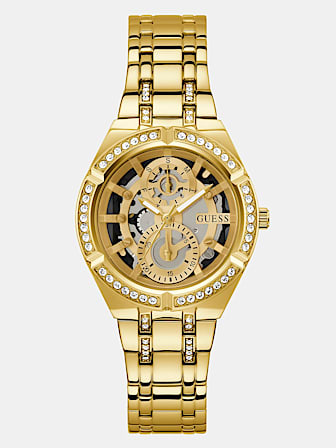 Multi-function watch with crystal detail