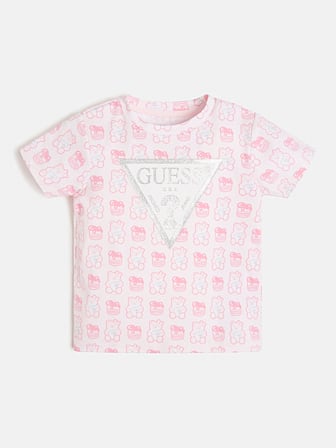 T-SHIRT CON STAMPA LOGO ALL OVER
