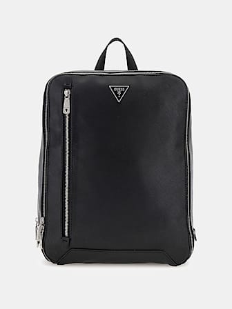 Zaino GUESS Certosa Saffiano Eco In Poliuretano Verde - Capiente Per DIN A4, 30x41x9 Cm, Con Tracolla Regolabile - 3