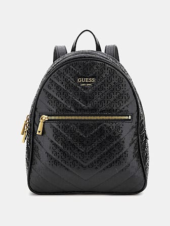 Vikky patent leather logo backpack