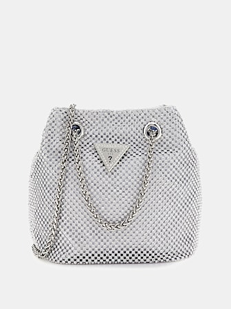 Mini τσάντα πουγκί Sofia με στρας