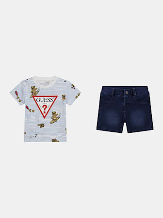 Triangle logo t-shirt and shorts set