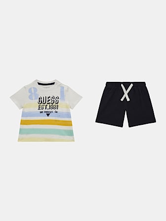 Striped t-shirt and shorts set