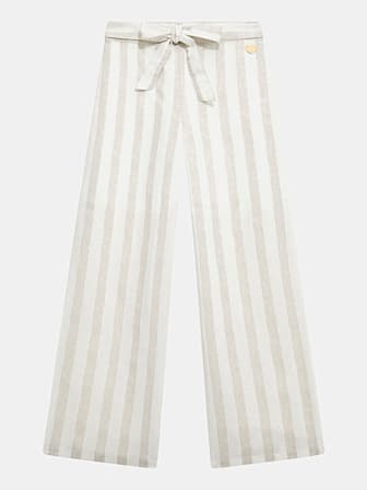 Striped wide leg pants