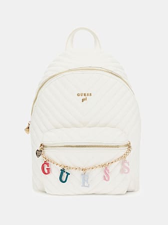 Chain lattering logo backpack