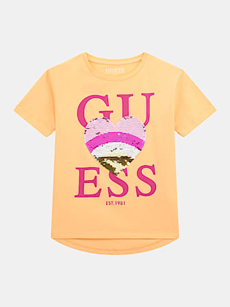 Camiseta con logotipo con lentejuelas