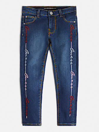 Jeans con logo laterale